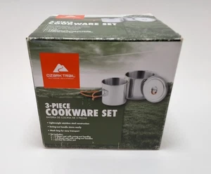 Ozark Trail 3 Piece Cookware Set Lightweight Stainless Steel Mesh Bag Camping - Picture 1 of 14