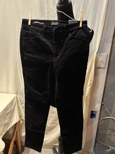 Talbots Pantaloni in velluto a gamba dritta, donna taglia 2P, nero, 5 tasche, ~Nuovi con etichette/T~ - Foto 1 di 7