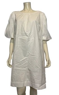 Nuevo con etiquetas Vestido recto Vineyard Vines blanco popelina manga abullonada talla XL Foto 1 de 4