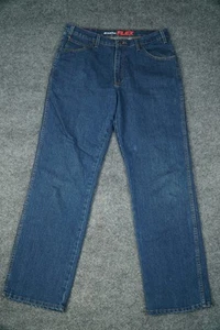 Dickies Flex Jeans Uomo 32x32 Blu Denim Gamba Dritta Abbigliamento da Lavoro Relaxed Fit Pantaloni - Foto 1 di 15