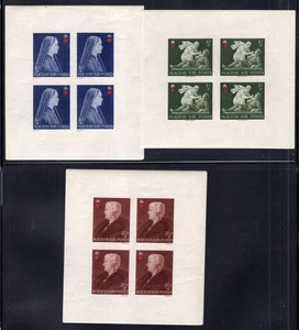 Hungary 1942 Red Cross Set of 3 Imperf Mini-Sheets of 4 MNH See Description - Picture 1 of 1