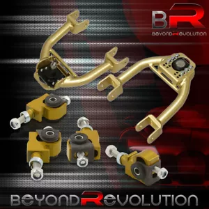 For 1994-2001 Integra DC2 JDM Front Upper Adjustable Control Arm Camber Kit Gold - Picture 1 of 4