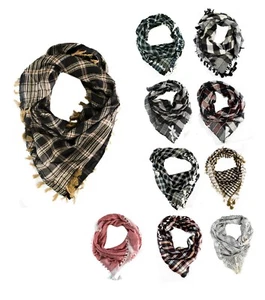 Palestine Scarf Cotton Shemagh Arab Keffiyeh Military Desert Head Neck Wrap mask - Picture 1 of 31