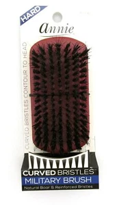 Annie Curved Military Style Hand Held Palm Brush W/ Natural Boar Bristles New  - Picture 1 of 6