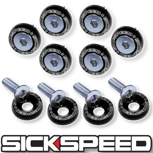 BLACK 10PC BILLET ALUMINUM FENDER WASHERS 10PCS FOR 10MM BOLT CAR/TRUCK/SUV Z5 - Picture 1 of 1