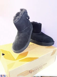Koolaburra Ugg Black Suede Jaelyn Mini Ankle Boots 5 New W/Box - Picture 1 of 12