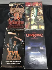 Vhs Horror Lot (4) The Evil Dead, Christine, Hellion, Witchcraft 2 - Picture 1 of 6