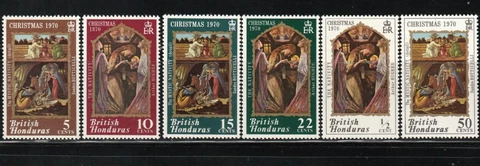 British Honduras Stamps 1970 SC# 263-268 Mystic Nativity Botticelli MNH Cover