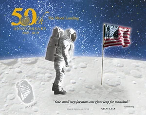 Apollo 11 50th Anniversary 2019 Engraved Print: Giant Leap  - Bild 1 von 1