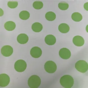 Vintage 60s 70s Green POLKA DOT Polyester FABRIC 44" x 4.5+ yds - Picture 1 of 5
