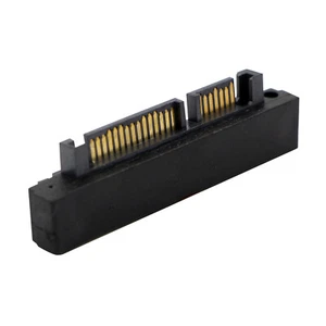 90° Right Angled SATA 22Pin 7+15 Male to SATA 22Pin Female Connector Adapter - Picture 1 of 6