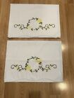 Vintage Cross Stitch Pillowcases (Set Of Two)