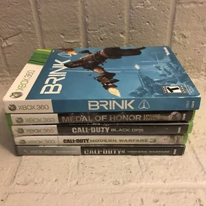 Xbox 360 Games Lot COD, COD MW3, COD MW4, Medal Of Honor Limited Edition, Brink - Picture 1 of 10