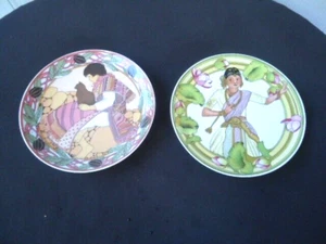 2 Unicef wall plates heinrich villeroy & boch no. 6 & 5 porcelain 1979 - Picture 1 of 4