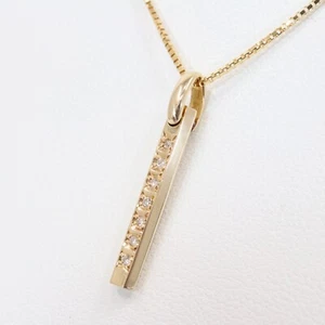 Authentic Impresse Necklace K18YG Diamond 0.04CT Jewelry Venetian / 9953 YMRE - Picture 1 of 6