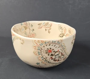 222 Fifth Indira soup/cereal bowl 6" paisley design HEAVY - Picture 1 of 8