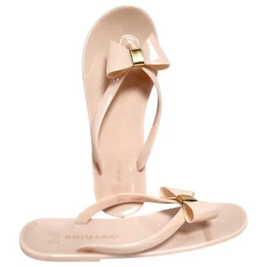 Chanclas de gelatina desnuda con lazo Primark sandalias de verano para mujer elegantes sin cordones - Imagen 1 de 10