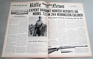 Rifle Remington modelo 722 1956 anuncio impreso original plegable central - Imagen 1 de 1