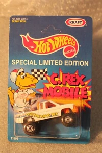 1994 HOT WHEELS KRAFT SPECIAL UNPUNCHED CHEESASURUS C. REX MOBILE IN PROTECTOR - Picture 1 of 3