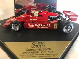 QUARTZO Q4091 'LOTUS 78, GUNNAR NILLSON, JAPANESE F1 GP 1977' 1:43 DIECAST #6 - Picture 1 of 5