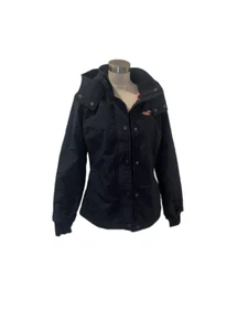 Chaqueta forrada polar invierno Hollister azul marino excelente estado usado M - Imagen 1 de 5