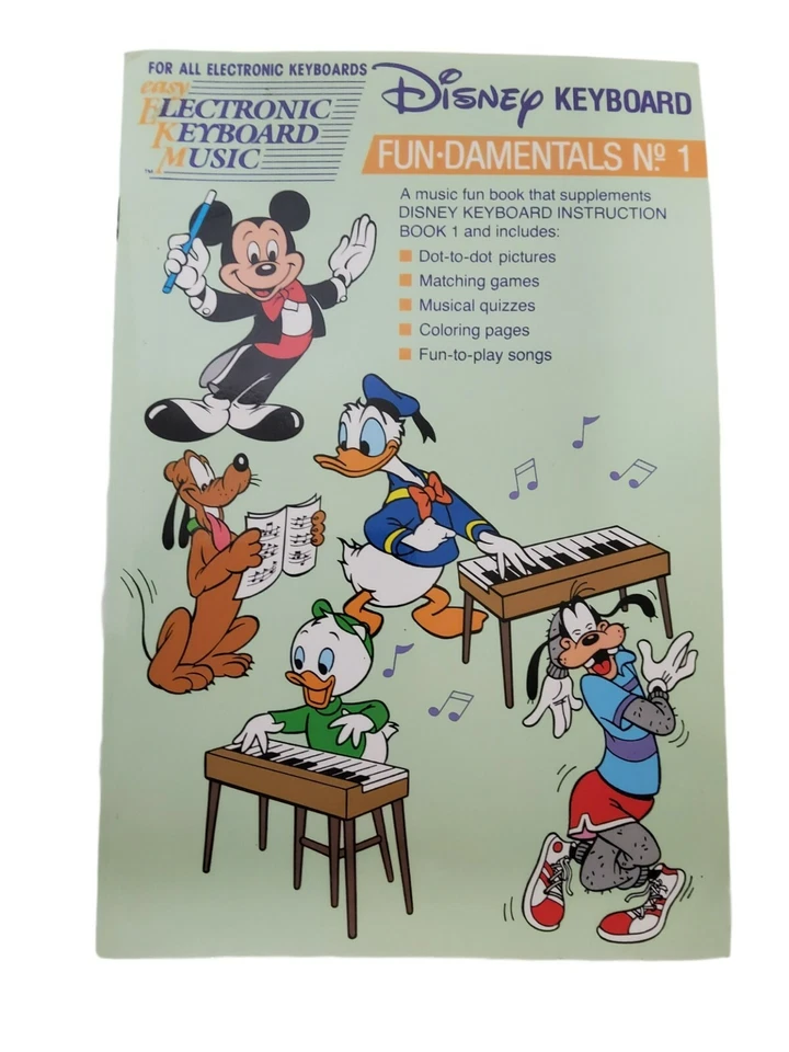 Vintage 1989 By Hal Leonard Publishing Disneys Electronic Keyboard Fun-Damentals - Image 1 of 1