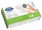 100 Disposable Vinyl Gloves Powder Free Clear Strong Boxed Medical Grade LARGE