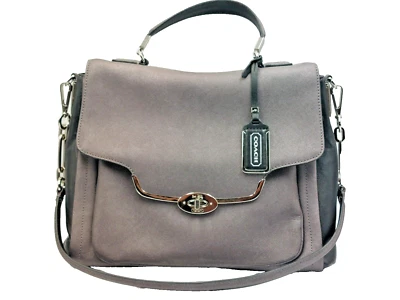 Coach 25167 Madison Spectator  Saffiano Sadie Leather Satchel Bronz/Black/Silver - Image 1 of 4