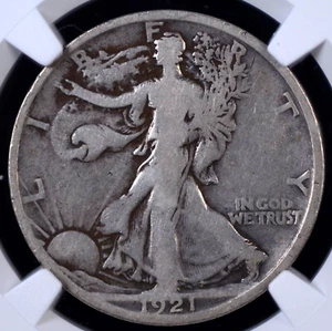 1921 D WALKING LIBERTY HALF DOLLAR NGC VG 8 WHOLESOME AND WELL SPENT WITH NO - Picture 1 of 5