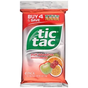 TIC TAC FRUIT ADVENTURE FLAVOR MINTS - 1oz. - 4COUNTS - PACK OF 4 (16COUNTS) - Picture 1 of 2