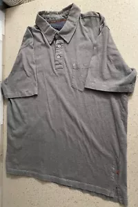 Quiksilver grau gestreiftes Polo Golf Shirt Herren Größe Large Baumwolle Outdoor - Bild 1 von 3