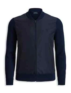 Polo Ralph Lauren uomo maglione ibrido full zip Piper Navy taglia 3LT 3XL alto - Foto 1 di 6