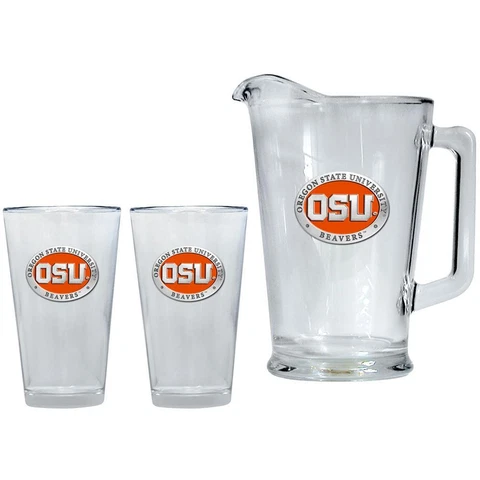 Oregon State Beavers Pitcher and 2 Pint Glass Set Beer Set Cover