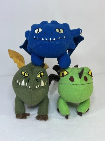 How To Train Your Dragon 3" Plush Spin Master lot of 3 Sounds Cover