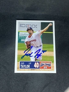 Josh Taylor 2018 Grandstand Portland Sea Dogs Red Sox Autographed Signed Card - Picture 1 of 3