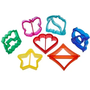 Sandwich Cutter Shapes 7 Train Dinosaur Triangle Dolphin Star Butterfly Heart - Picture 1 of 7