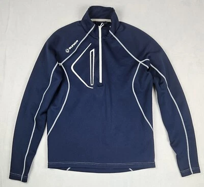 Camisa Pullover Para Hombres Sunice Allendale 2.0 Repelente al Agua Azul Medianoche Media Cremallera  Foto 1 de 4