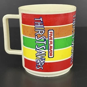 Vintage Thirst Savers Life Savers Juice Cup Mug Rainbow Error RARE Candy 70s - Picture 1 of 10