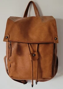Everfunny Mochila PU Bolso de Viaje de Día de Cuero Sintético Tostado - Imagen 1 de 12