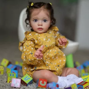 22" Realistic Reborn Baby Dolls Vinyl Silicone Handmade Newborn Girl Doll Gift - Picture 1 of 5