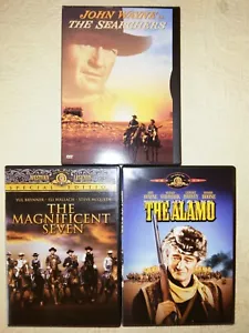 3 Western Dvds: The Good The Bad The Ugly, The Alamo, The Magnificent Seven -NM - Picture 1 of 3