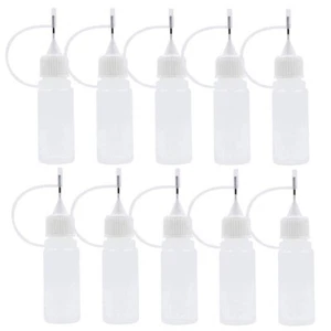 AKOAK 12 Pcs PE Plastic Squeezable Dropper Bottles with Needle Tip Caps for Glue - Picture 1 of 3