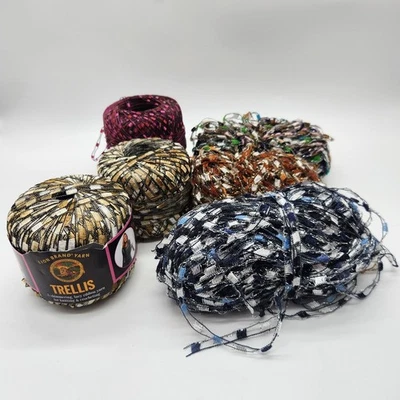 Lote de hilo de cinta de encaje brillante enrejado marca León varios colores Foto 1 de 4