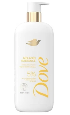 Dove Body Wash Melanin Radiance Nutre Terciopelo Cereza Vainilla 18.5 Fl Oz Foto 1 de 4