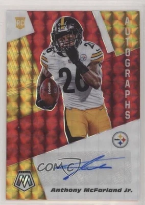 2020 Panini Mosaic Rookie Choice Fusion Red Prizm Anthony McFarland Jr Auto RC - Image 1 of 2