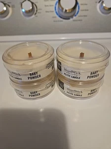 Menge 5 WoodWick Petite Candle Babypuder 1,1 Unzen Erdduft kleine Kerzen, abgesondert - Bild 1 von 5