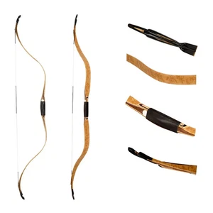 AF Archery 56'' Sicai Birds Eye Maple Traditional Recurve Bow Hunting Shooting - Picture 1 of 8