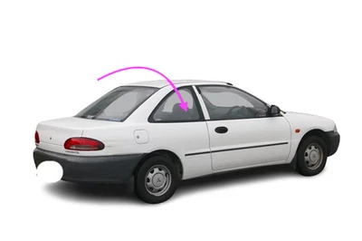 Fit:93-96 Dodge/Plymouth Colt,Eagle Summit&Mitsubishi Mirage Right Quarter Glass - Image 1 of 4