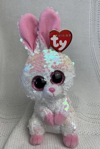 Ty Flippables Sequins 9” Beanie Boo BONNIE Bunny Rabbit Plush With Tags - Picture 1 of 7