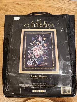 Dimensions Gold Collection Evening Elegance Cross Stitch Kit 3757 Started - Image 1 of 4